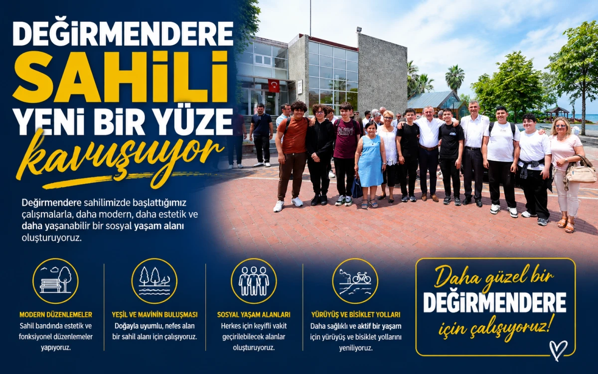 Değirmendere sahili yeni bir y&uuml;ze kavuşuyor