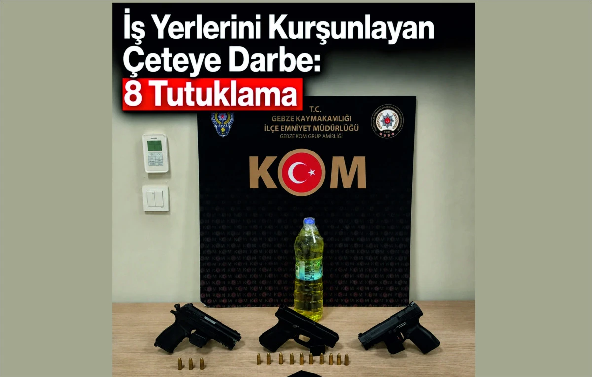 İş Yerlerini Kurşunlayan &Ccedil;eteye Darbe: 8 Tutuklama