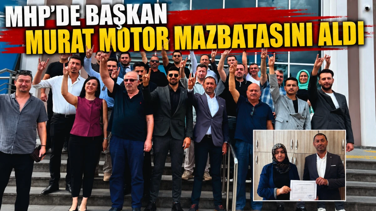 MHP G&ouml;lc&uuml;k İl&ccedil;e Başkanı Murat Motor Mazbatasını Aldı